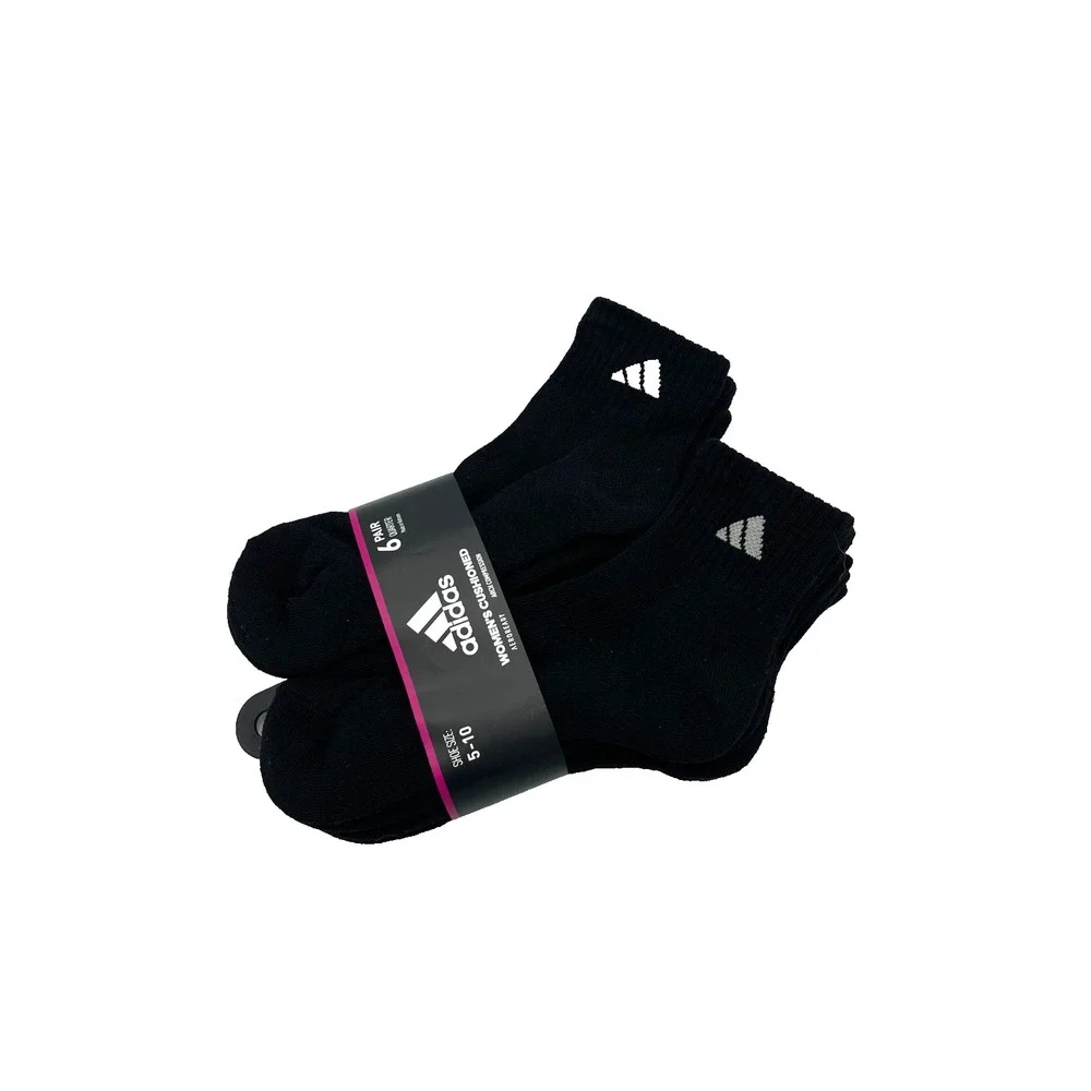 Adidas Women's Socks Quarter Aero-ready Cushioned 6 Pair Shoe Size 5-10 M EW4478